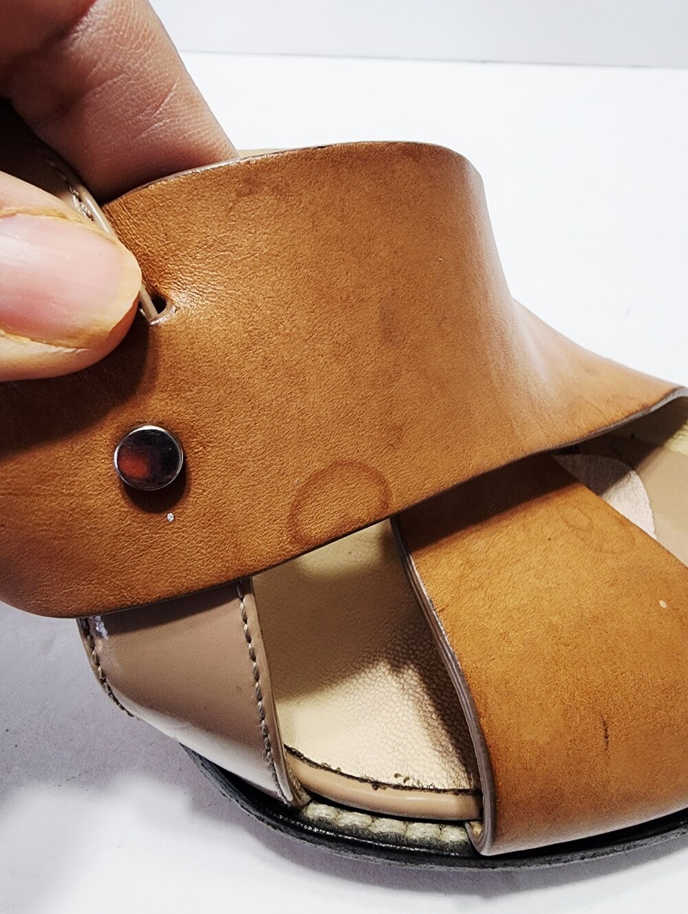 Jimmu Choo Tan Leather Heels Size 37.5 - Picture 9 of 10